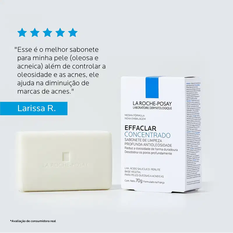 La Roche-Posay Effaclar Concentrado - Sabonete em Barra Facial 70g