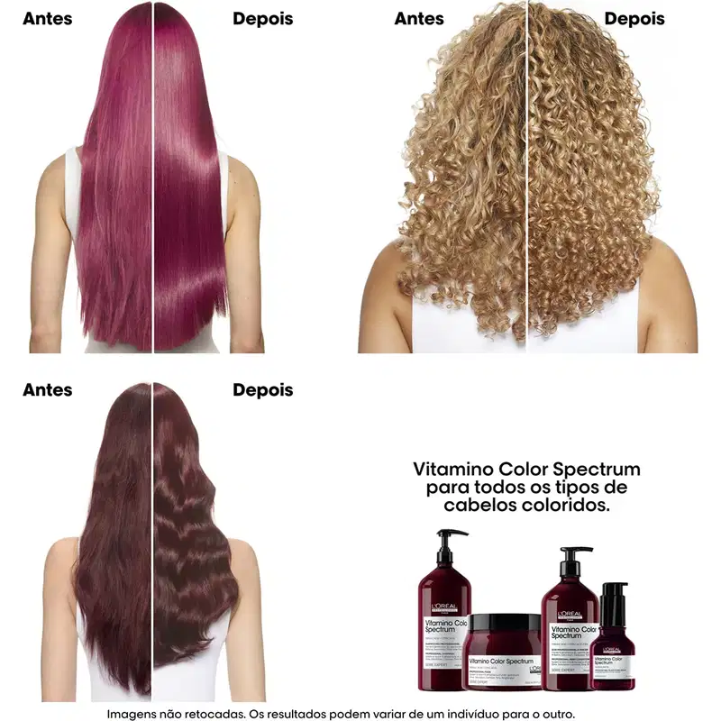 Kit L'Oréal Professionnel Vitamino Color Spectrum Trio Home Care, 3 produtos.