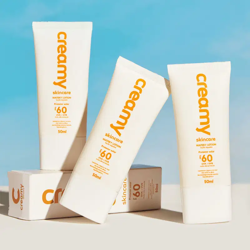 Kit Creamy Skincare Emulsão de Limpeza Mandélico FPS60 Protetor Solar (3 produtos)