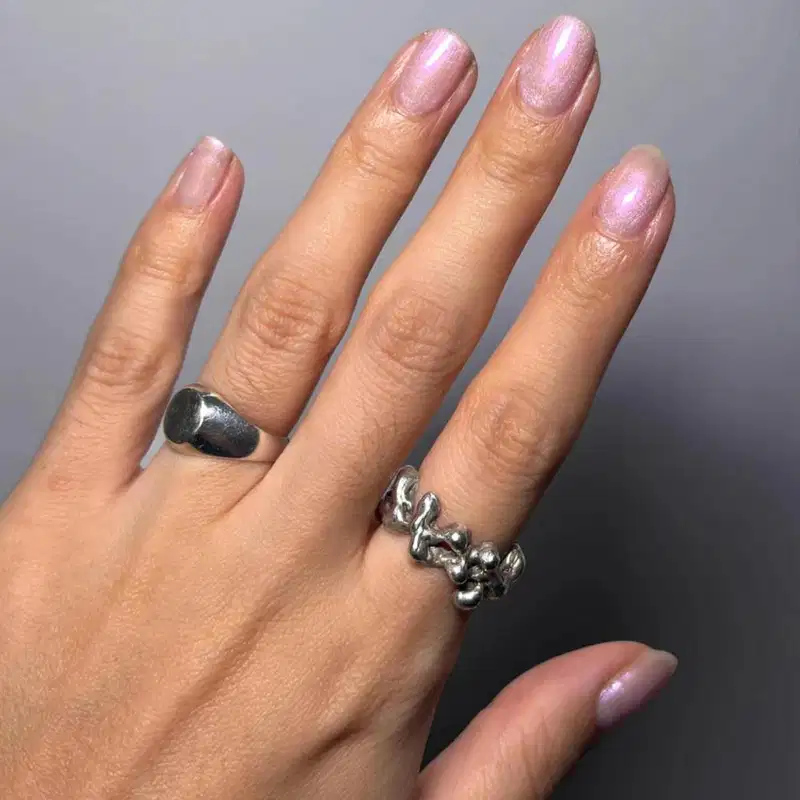 Dailus Top Coat Chrome Esmalte Rosa Efeito Pó Cromado