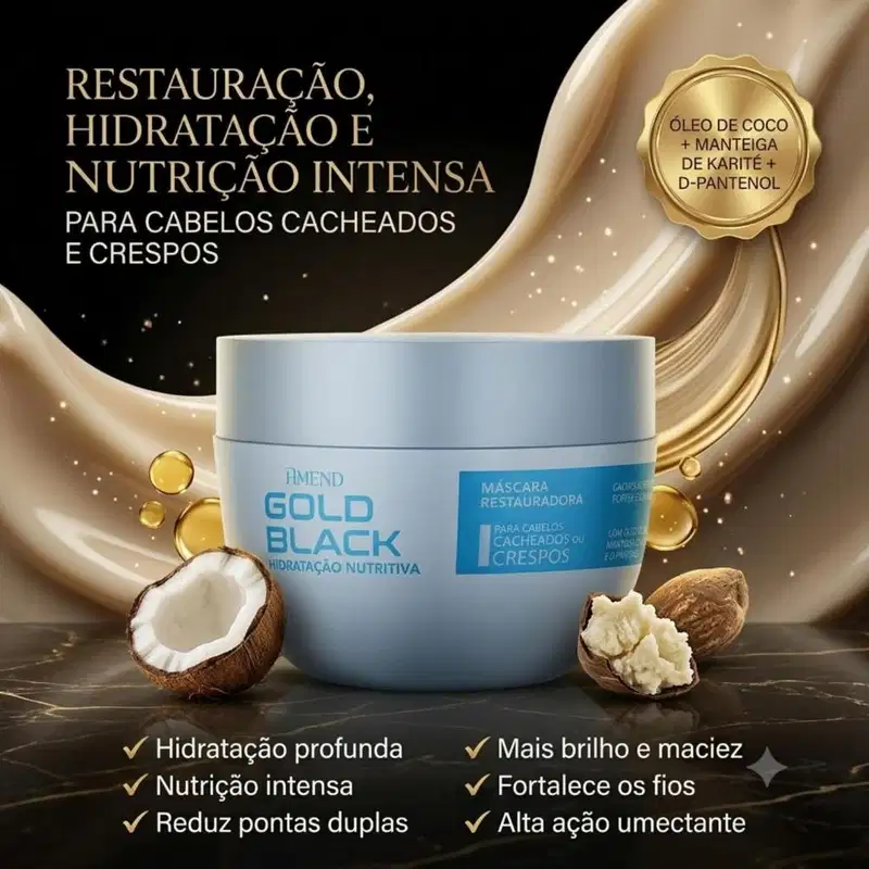 AMEND MASCARA GOLD HIDRA NUTRITIVA 250G