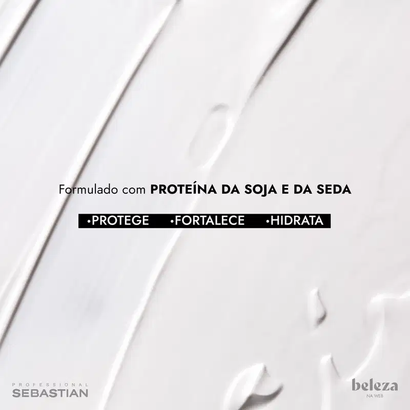 Formulado com proteína da soja e da seda. Protege, fortalece e hidrata.
