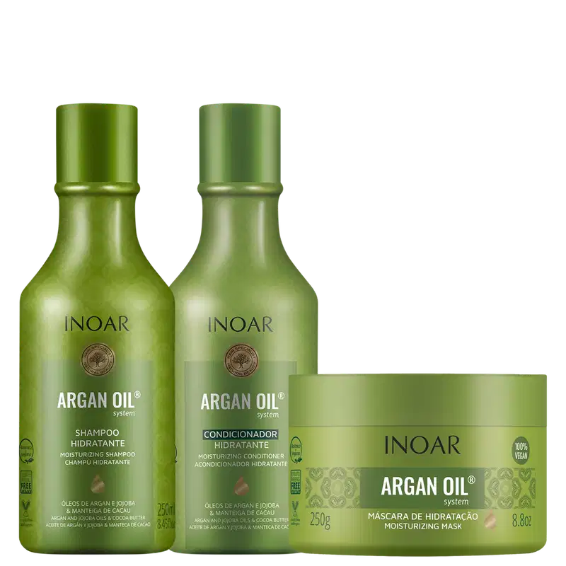 Kit Inoar Argan Oil System Trio (3 Produtos)
