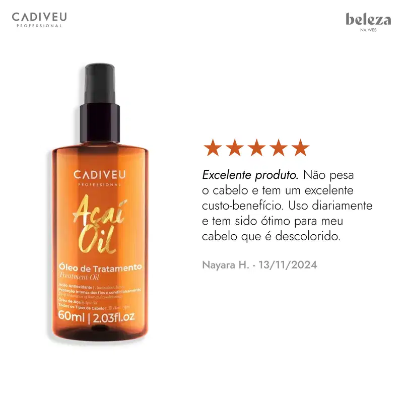 Cadiveu Professional Açaí Oil - Óleo de Açaí 110ml