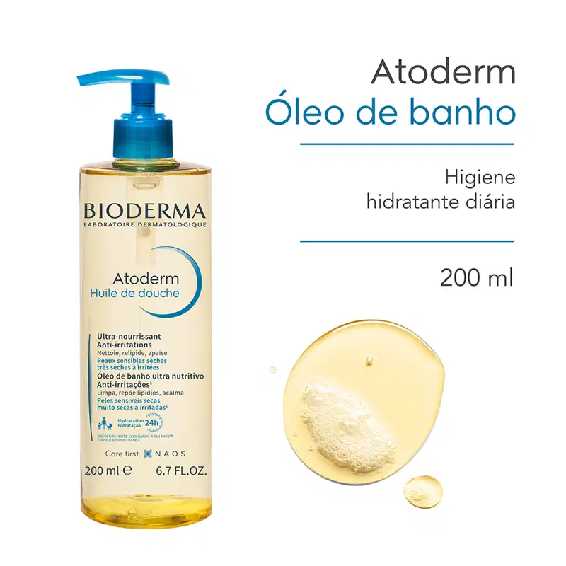 Bioderma Atoderm Higiene Hidratante Diária - Óleo de Banho 200ml