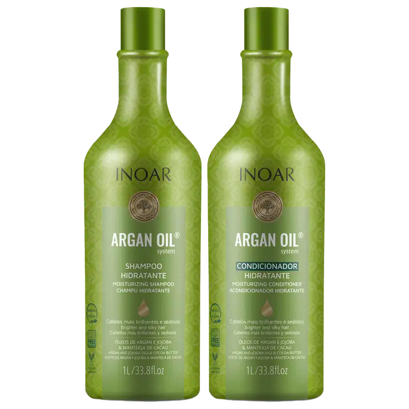 Kit Inoar Argan Oil System Argan Oil Salon Duo (2 Produtos)