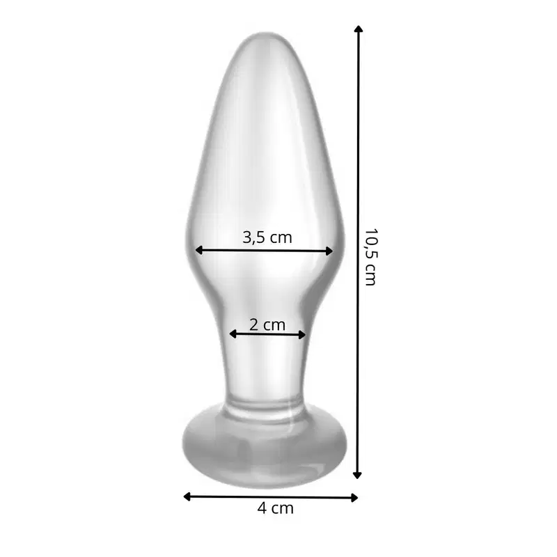 Plug Anal de Vidro Cônico Glass Romance 10cm x 3,5cm Lovetoy