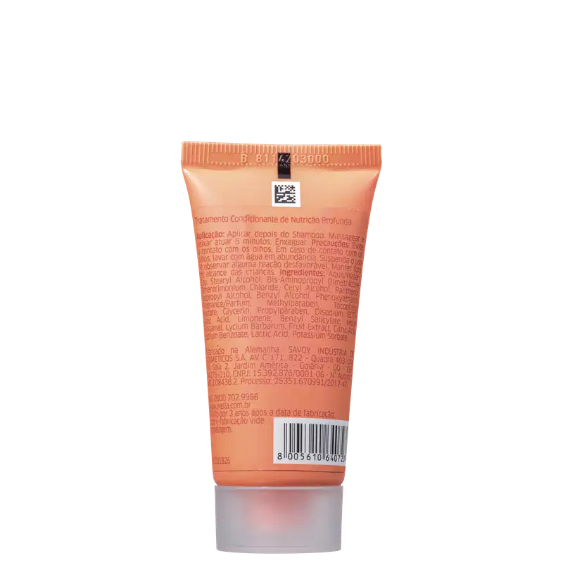 Verso da embalagem da máscara Wella Professionals Invigo Nutri-Enrich de 30ml