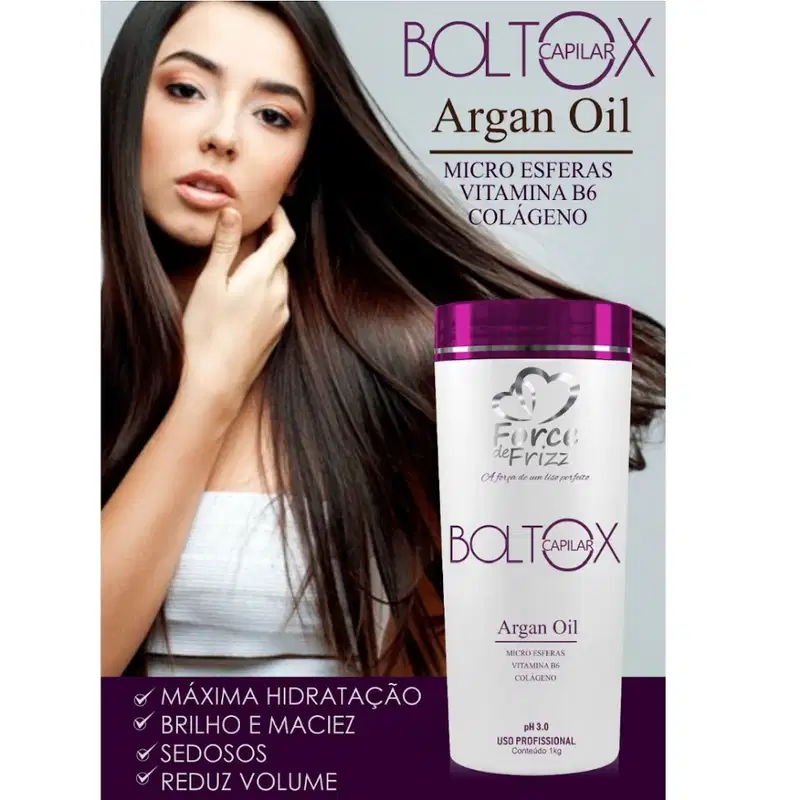 Máscara Capilar Profissional Boltox Capilar Argan Oil - Force Cosméticos 1Kg