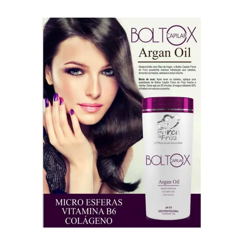Máscara Capilar Profissional Boltox Capilar Argan Oil - Force Cosméticos 1Kg
