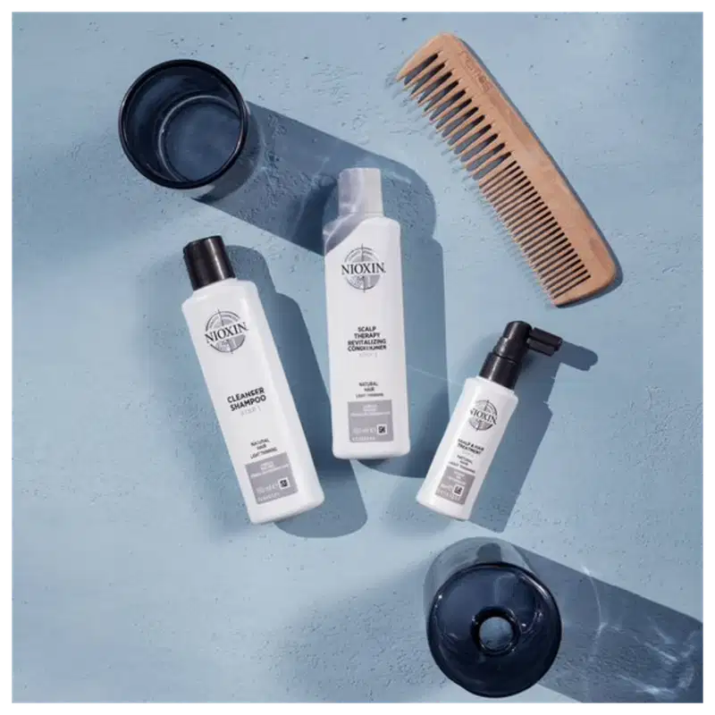 Kit Nioxin Trial Sistema 1 de Tratamento Contra Afinamento Capilar  (3 Produtos)
