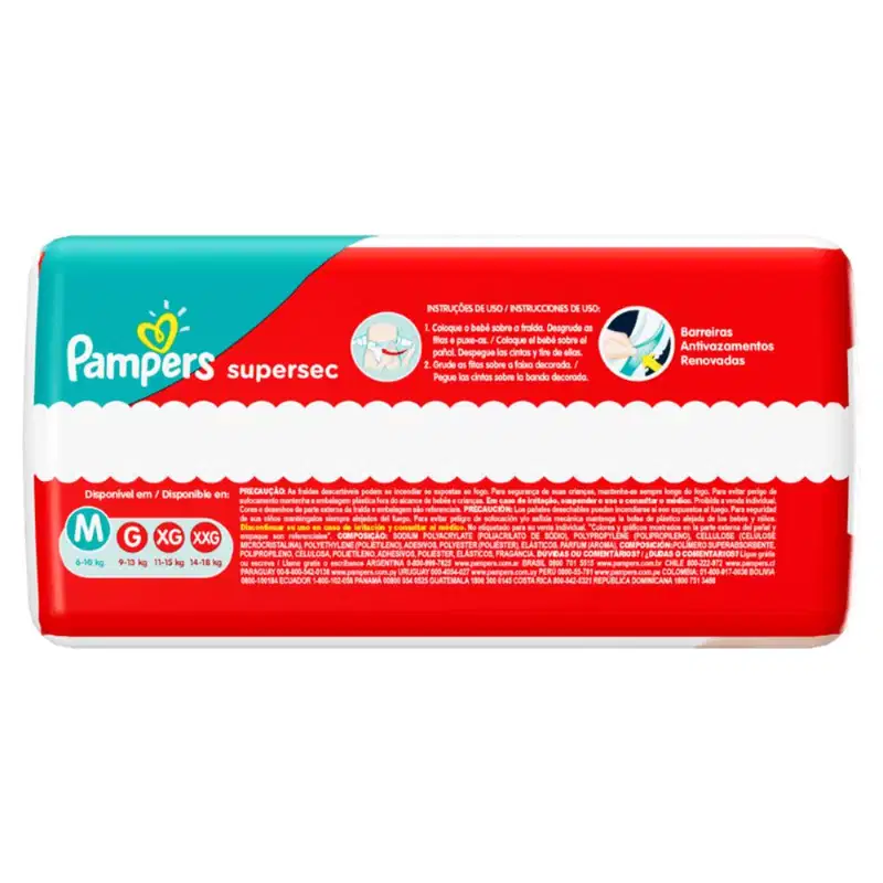 Pampers Supersec M Com 40 Unidades