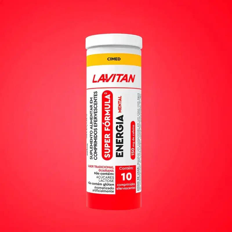 Kit Polivitamínico Lavitan Efervescente Energia Física e Mental 20 comprimidos