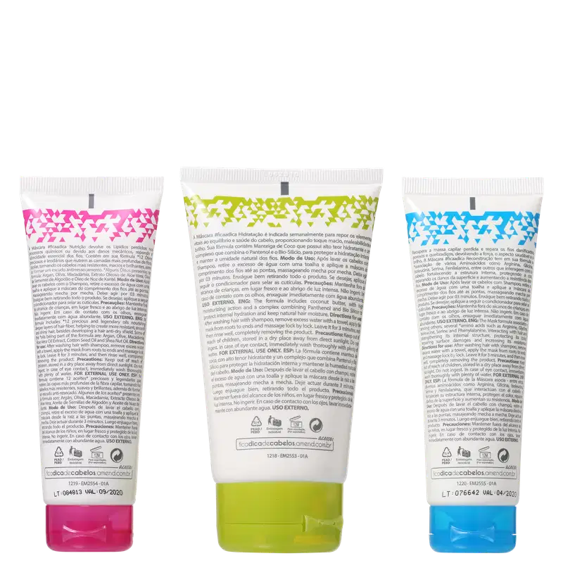 Kit Amend #Ficaadica Cronograma Capilar (3 Produtos)