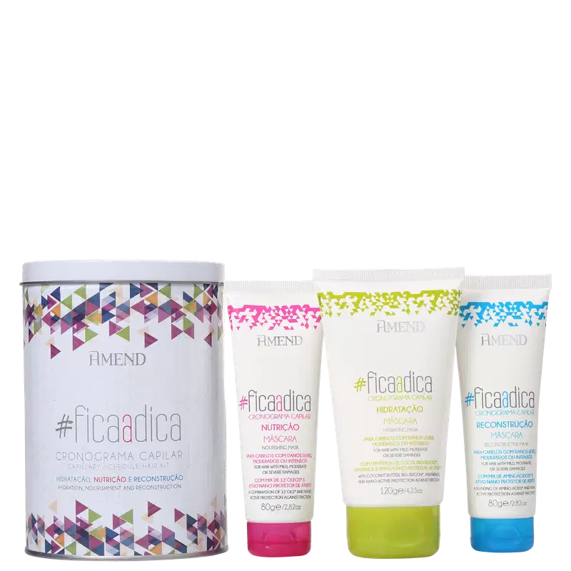 Kit Amend #Ficaadica Cronograma Capilar (3 Produtos)