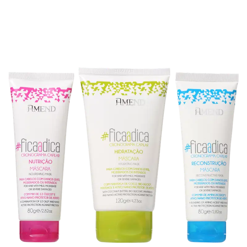 Kit Amend #Ficaadica Cronograma Capilar (3 Produtos)