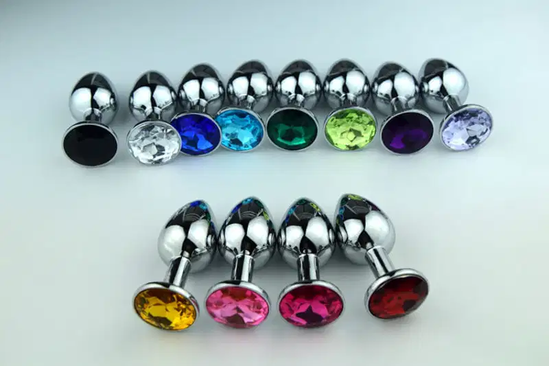 Plug Anal Joia P com Cristal Roxo