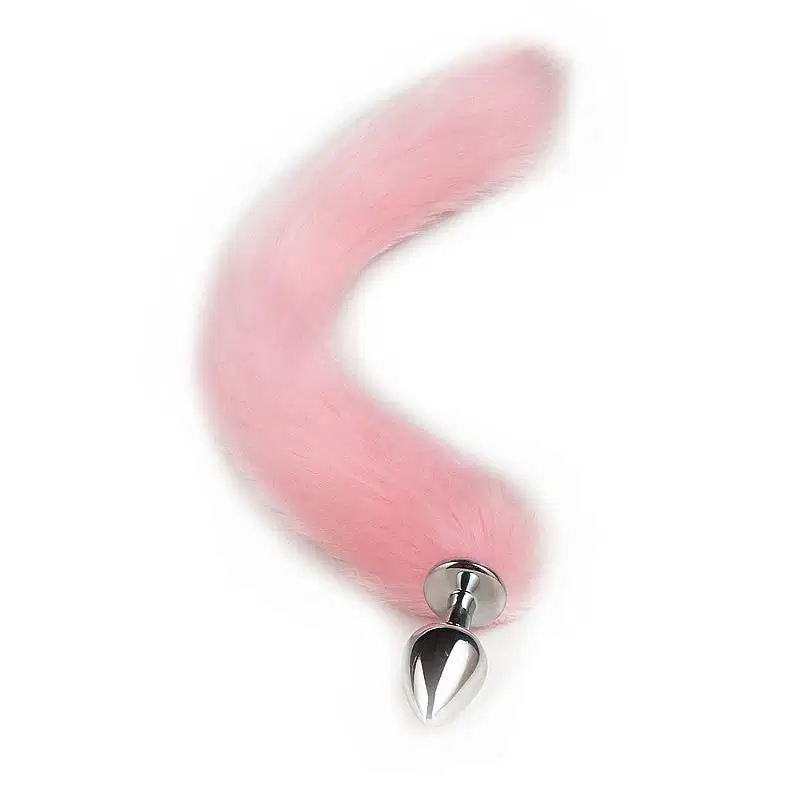 Plug Anal Cauda de Raposa 40 cm Rosa