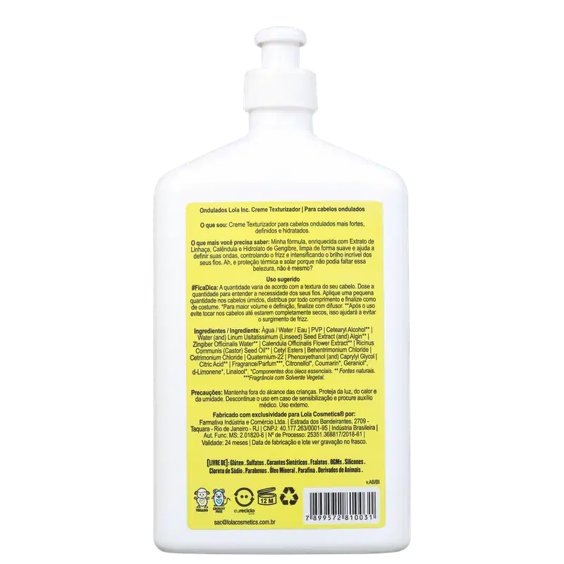 Lola Cosmetics Ondulados - Creme Texturizador 500g