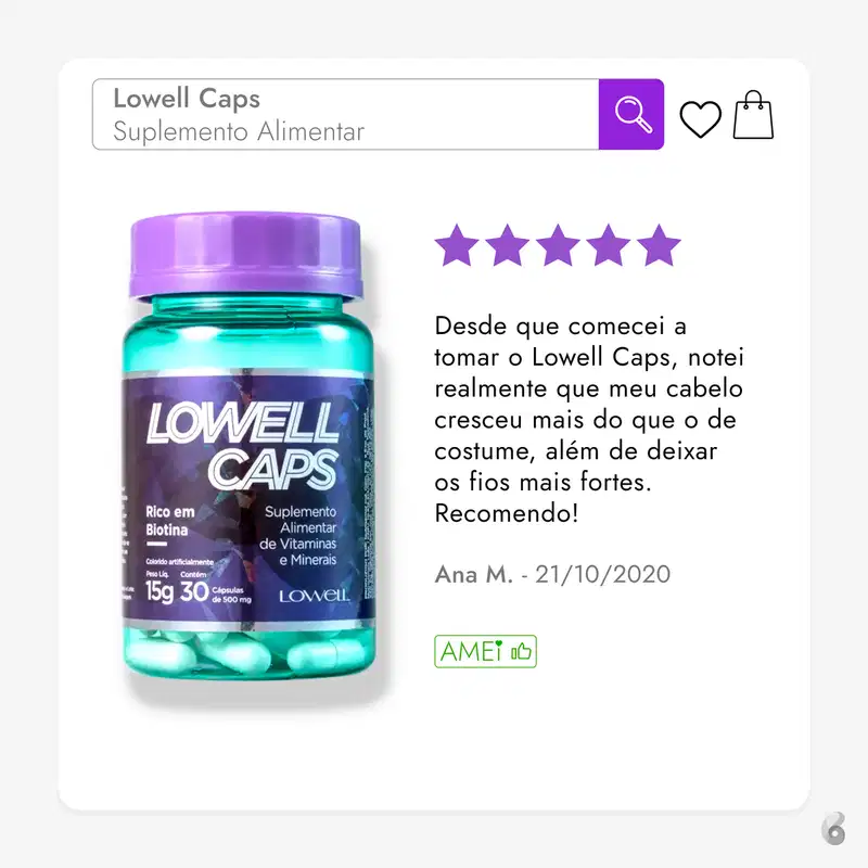 Lowell Caps - Suplemento Alimentar 30x500mg