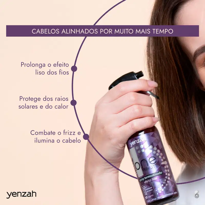 Yenzah One Minute Liss - Spray Alisador Temporário 120ml