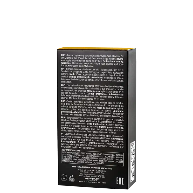 Alfaparf Semi di Lino Sublime Cristalli Liquidi - Óleo Capilar 30ml