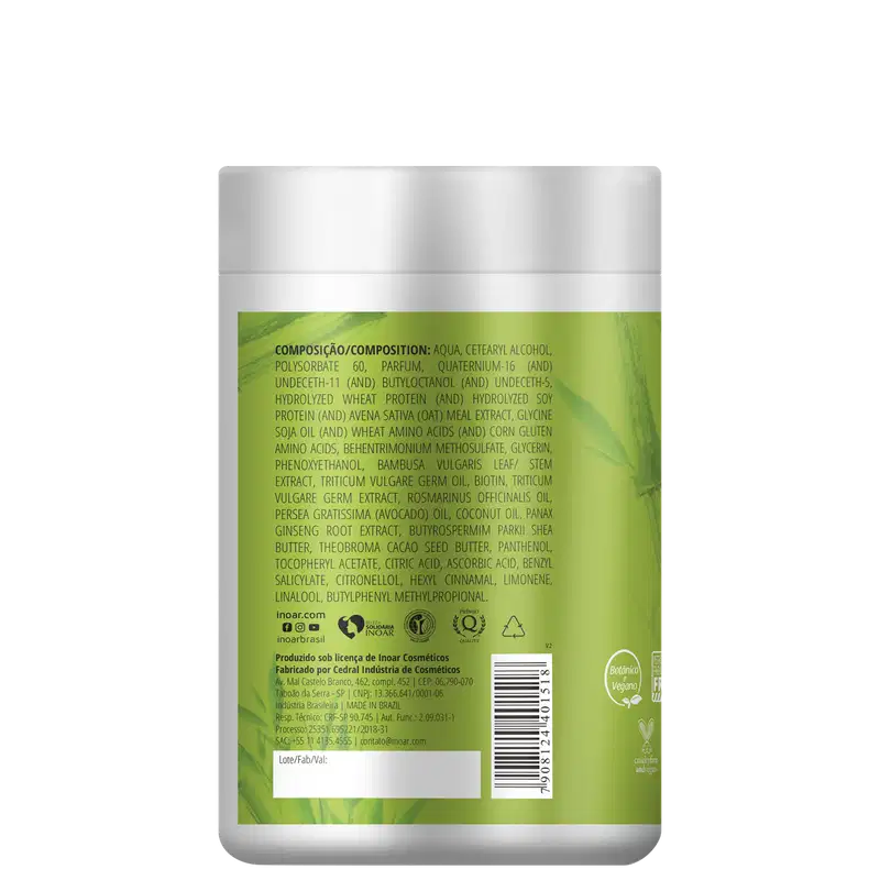 Inoar Résistance Fibra de Bambu - Máscara Capilar 1kg