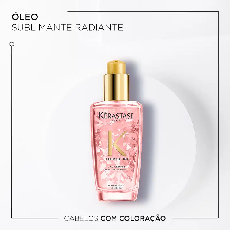 ÓLEO SUBLIMANTE RADIANTE
ELIXIR ULTIME
L'HUILE ROSE
CABELOS COM COLORAÇÃO