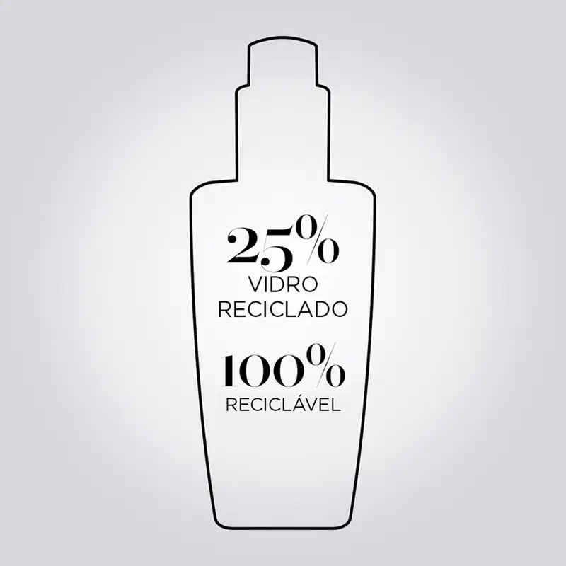 25% VIDRO RECICLADO 100% RECICLÁVEL