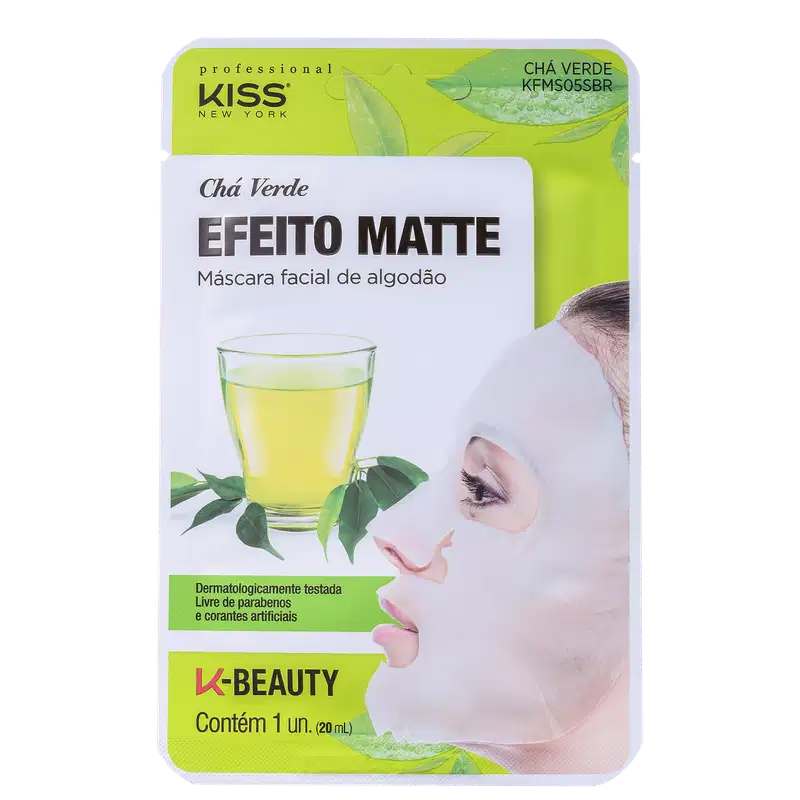Kiss New York Chá Verde - Máscara Matificante 20ml