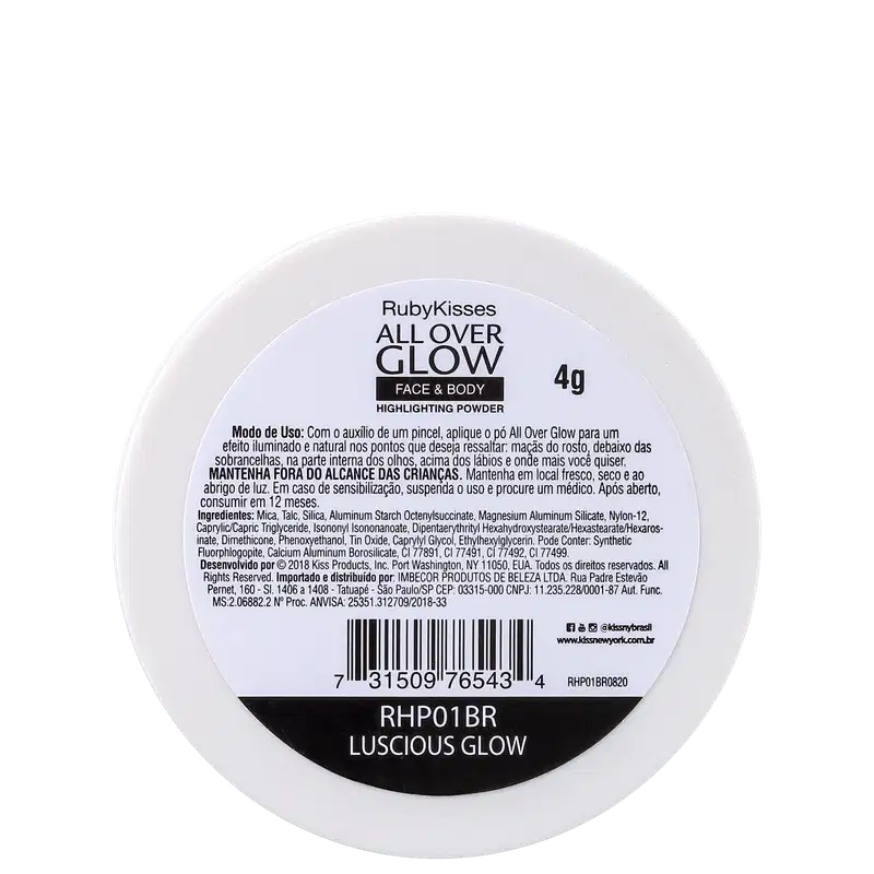 Ruby Kisses All Over Glow Luscious Glow - Pó Iluminador 4g