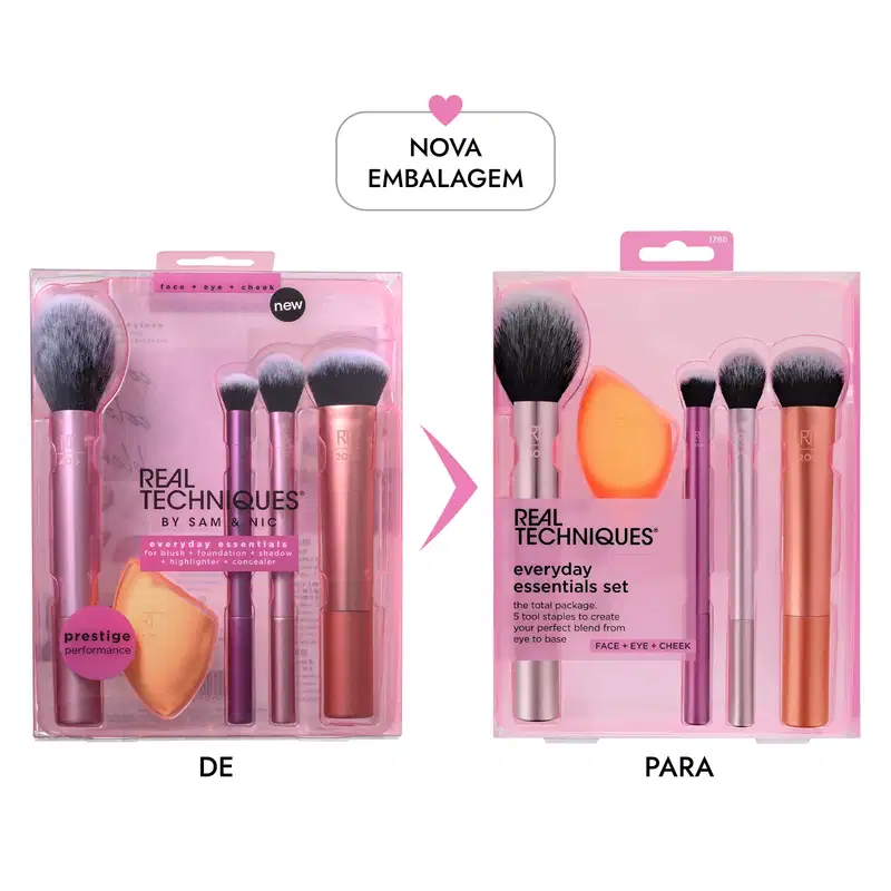 Kit Real Techniques Everyday Essentials (5 Produtos)