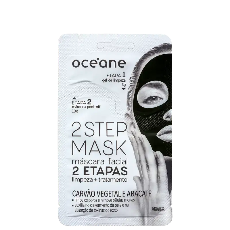 Océane 2 Step Carvão Vegetal e Abacate - Máscara Facial 13g