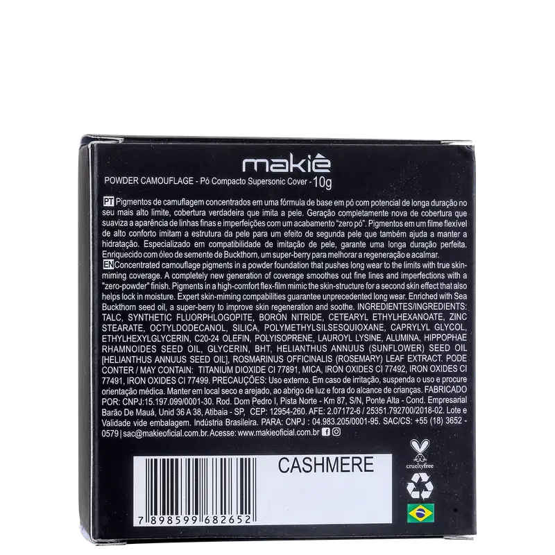 Makiê Camouflage Supersonic Cover Cashmere - Pó Compacto 10g