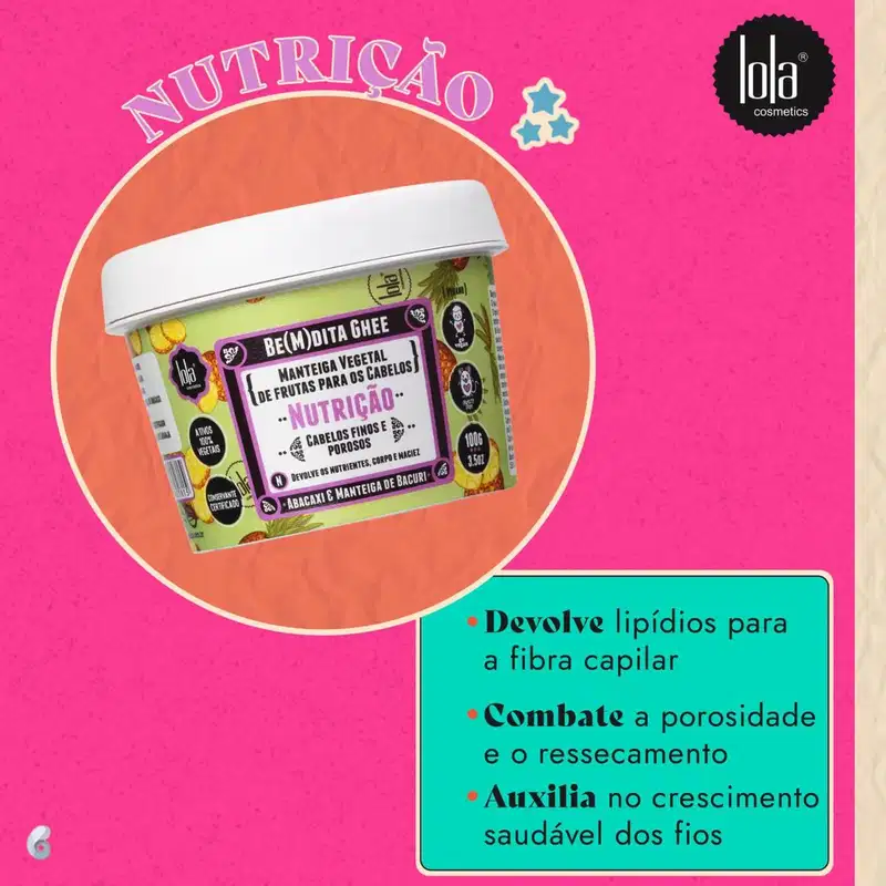 Kit Lola From Rio Cronograma Capilar Be(M)dita Ghee (3 Produtos)