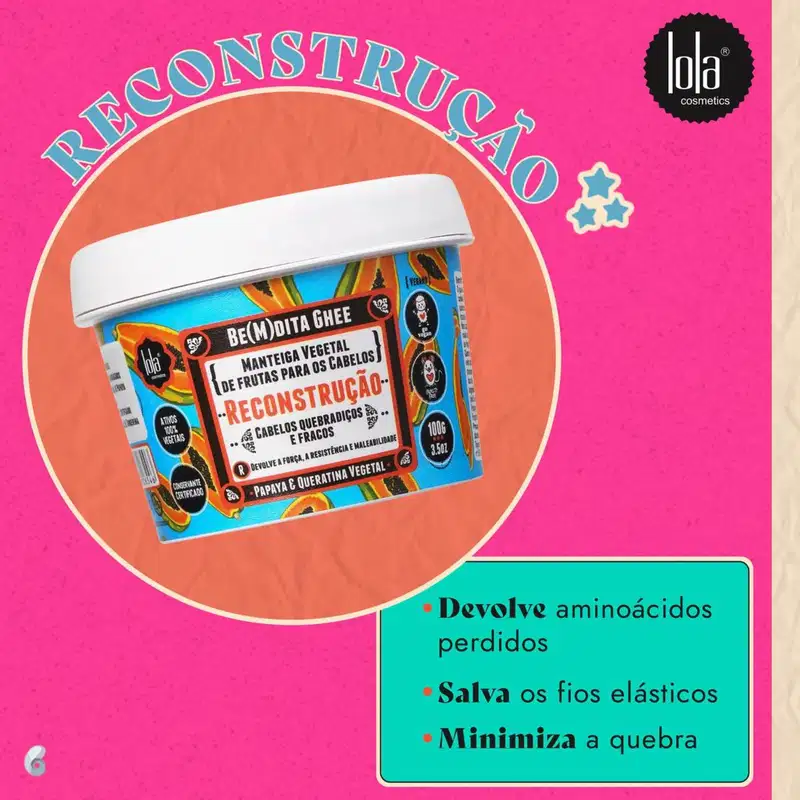 Kit Lola From Rio Cronograma Capilar Be(M)dita Ghee (3 Produtos)