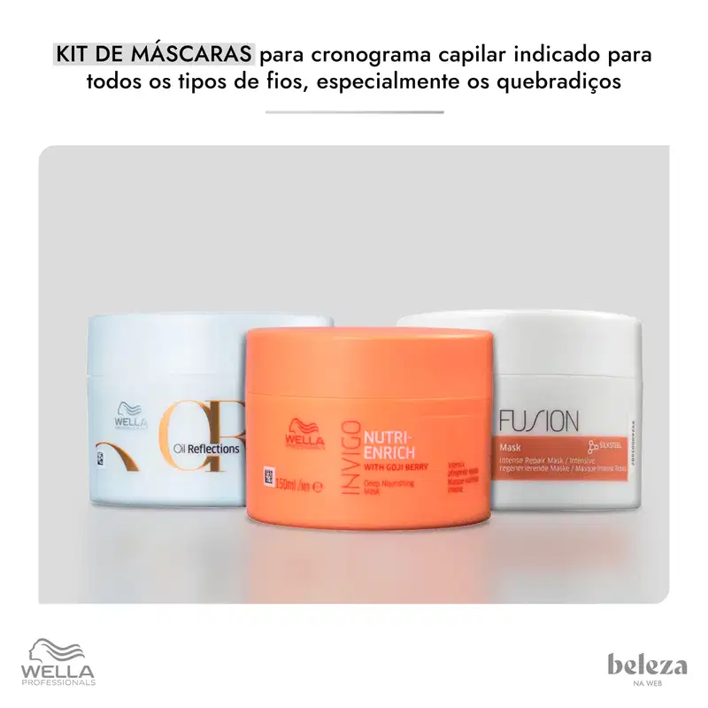 Kit Wella Professionals Cronograma Capilar Antiquebra (3 Produtos)