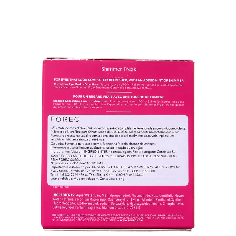 FOREO UFO Shimmer Freak - Máscara Facial 6x 4g