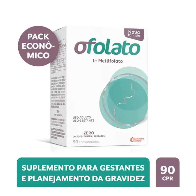 Suplemento Alimentar Ofolato com 90 Comprimidos