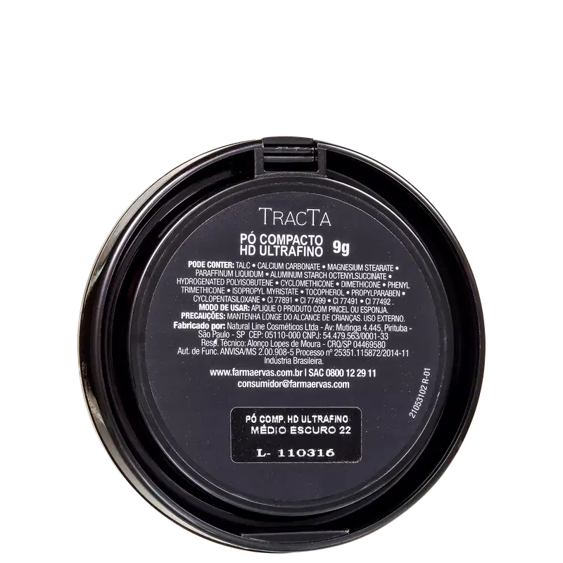 Tracta HD Ultrafino 22 Médio Escuro - Pó Compacto 9g