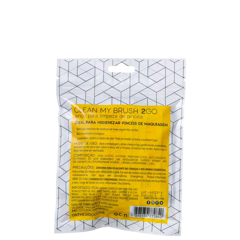Océane Clean My Brush 2 Go - Limpador de Pincéis para Maquiagem (6 Unidades)