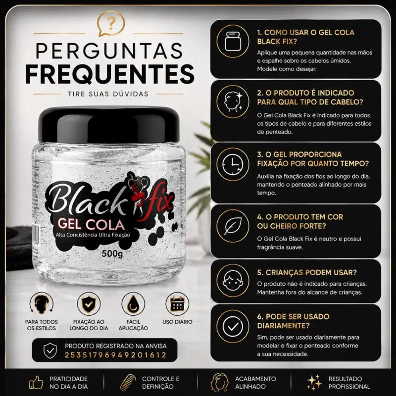 Gel Cola Black Fix 500g