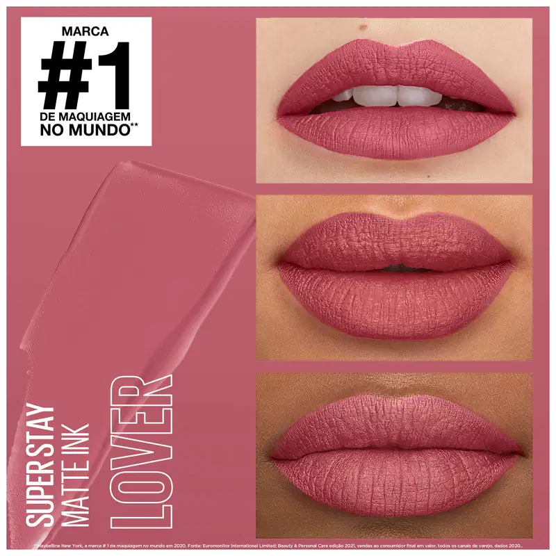 Maybelline NY SuperStay Matte Ink Cor 15 Lover - Batom Líquido 5ml