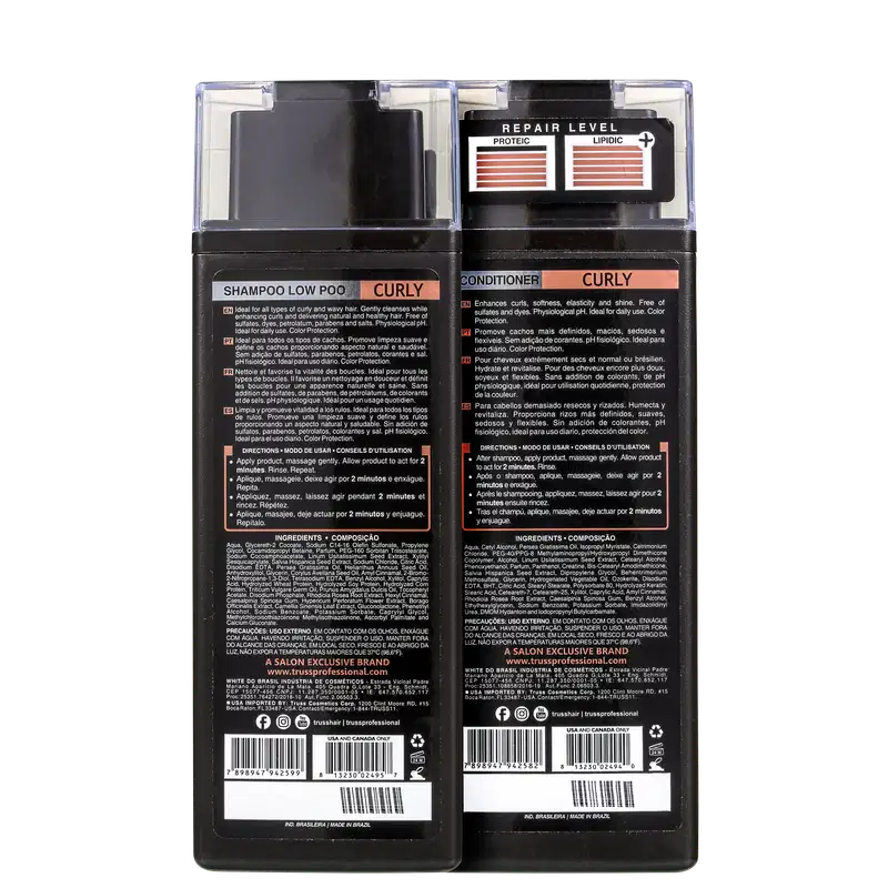 Kit TRUSS Curly Low Poo Duo (2 Produtos)