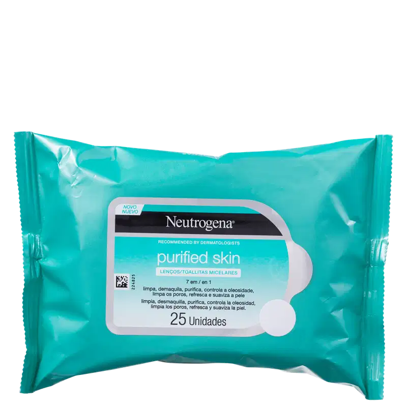 Neutrogena Purified Skin 7 em 1 - Lenço Demaquilante (25 Unidades)