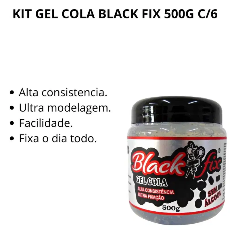 Kit Gel Cola Black Fix 500g C/6