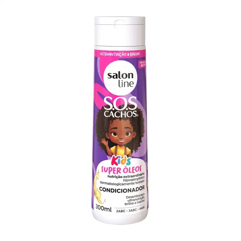 Kit Salon Line Kids Sos Cachos Super Óleos Com 3