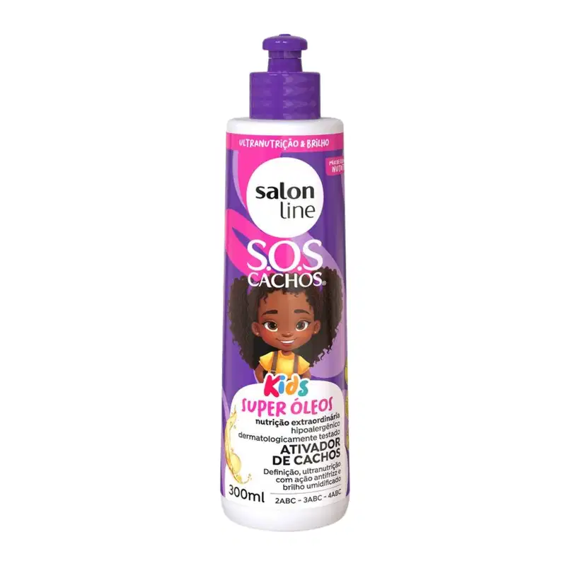 Kit Salon Line Kids Sos Cachos Super Óleos Com 3