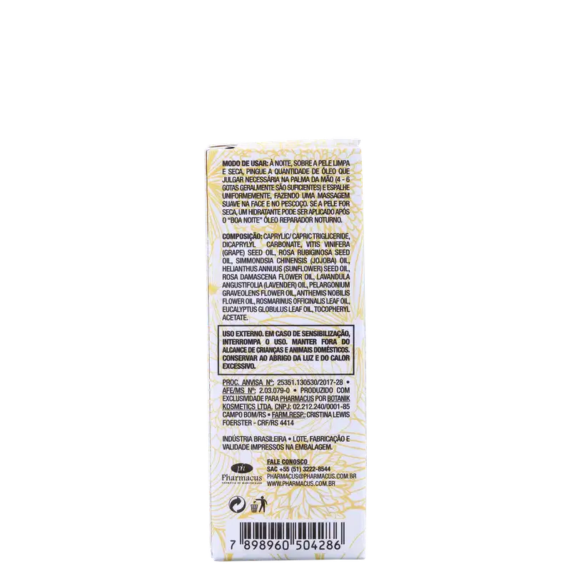 Marina Smith Boa Noite - Óleo Hidratante Noturno 30ml