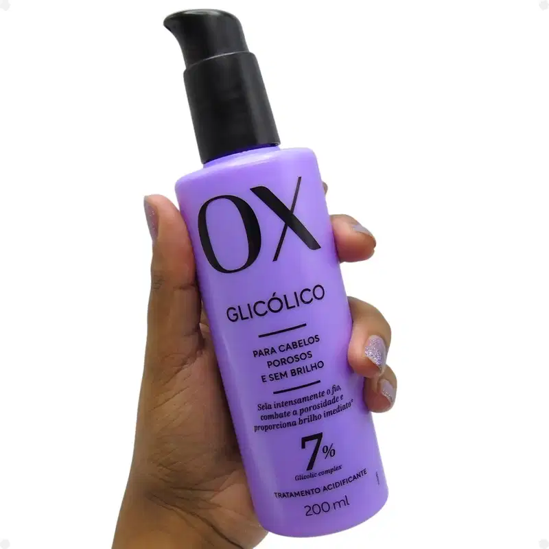 Kit Ox Glicólico: Shampoo, Condicionador 240ml e Máscara + Acidificante